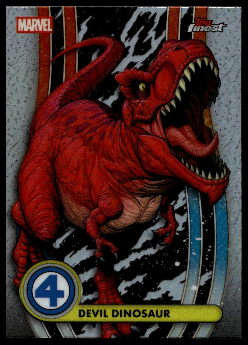 2026 Topps Finest Fantastic Four #012 Devil Dinosaur Refractor
