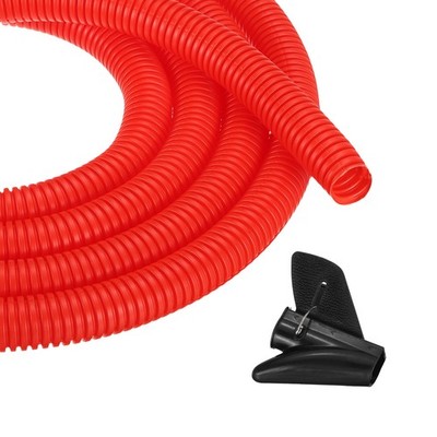 5/8 Inch 50ft Split Wire Loom Tubing, Flexible Cord Protectors, Red