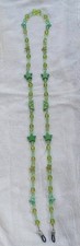 Star And Moon Green Eyeglass Chain 32"