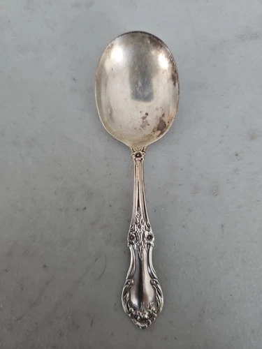 WILD ROSE by International Silver 4 3/8” Sterling Baby Spoon—No Mono