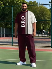 Men's Outfit 2 Piece Set Shirt  Pants Suit PLUS SIZE BIG 4XL