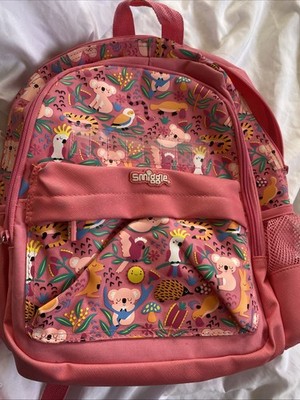 Smiggle Pink Bag Backpack Koala Cockatoo Unused School Bag