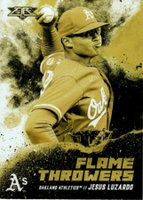 2021 Topps Fire - Jesus Luzardo Flame Throwers #FI-13 Gold Minted