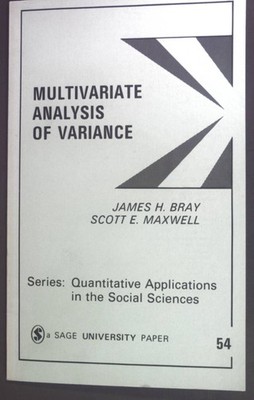 Multivariate analysis of Variance. Sage publications Series: Quantitative Applic