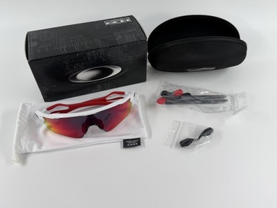 Newst Oakley OO9208 Radar EV Patn Sunglasses White Frame Red Prizm Lenses