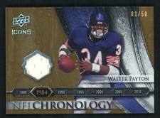 2009 Upper Deck Icons Walter Payton NFL Chronology Jersey /50 #CHR13