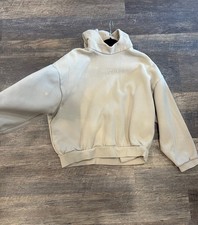 Essentials Fear of God Women Cream 100 Cotton Pullover Sweatshirt Hoodie Medium