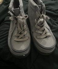 BILLY Footwear Kids Harmon Essential High Top Adaptive Zip Casual Sneakers Grey