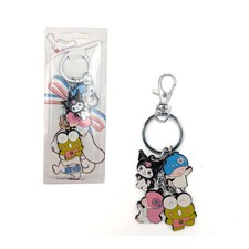 New Kuromi Keroppi Kiki Lala Set HELLO KITTY 1 inch 4 Pcs. Keychain Pendant