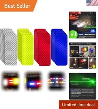 20 Pcs Super Reflection Reflective Stickers, Safety Reflective Tape for Car B...