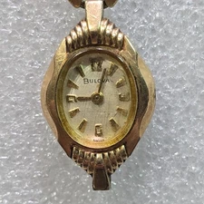 VINTAGE BULOVA M4 Womens Gold Watch 10K RGP BEZEL ~for Parts or Repairs .777 g 