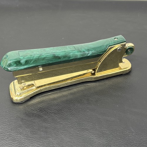 Vintage Ace Liner Stapler#502 Green Gold Does Not Lock