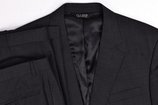 Vintage Jos A Bank Charcoal Pin Dot Wool Suit 42 R Pleated Pants 34x27