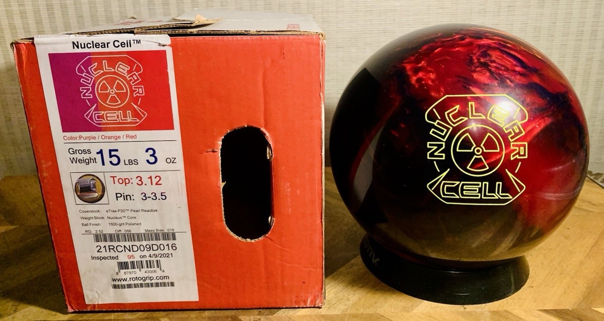 Roto Nuclear Cell Bowling Ball NIB Undrilled 1st Quality 15lbs 3oz