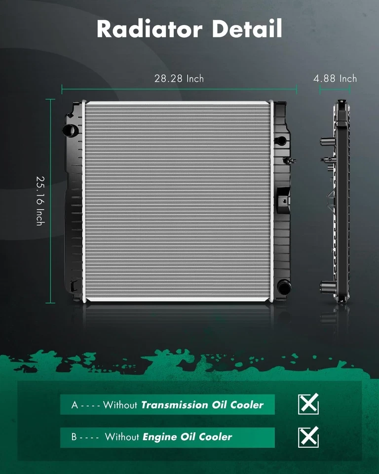 Radiador de refrigeración confiable del motor Lincoln Aviator 2003-2005 - exterior pintado Foto 4 de 4