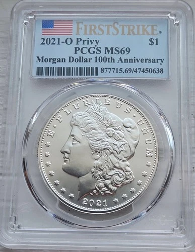 2021-O Privy US Morgan Silver Dollar $1 PCGS MS69 - First Strike