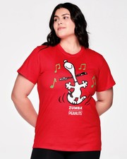 Zumba X Peanuts Unisex Tee - Viva La Red  XL/XXL  New 