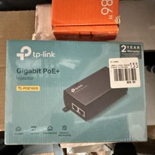 TP-LINK TL-POE160S Gigabit PoE Injector 1000Mbps Wired Ethernet RJ-45 Black