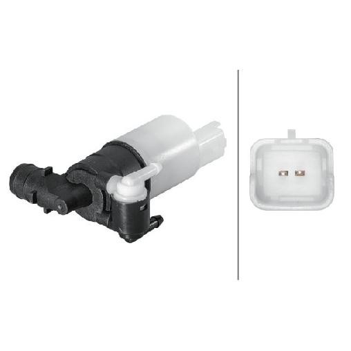Waschwasserpumpe Scheibenreinigung FüR Peugeot Partner G 96 Bis 26 Hella A9A 5FV-image