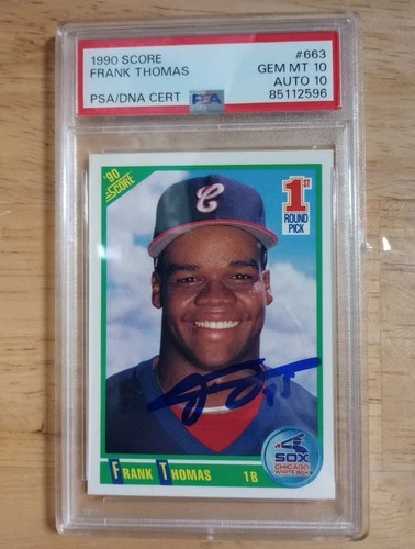1990 Score Frank Thomas #663 (RC) Auto PSA 10 Auto 10