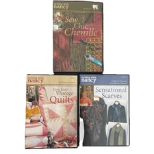 Sewing With Nancy Lot Sensational Scarves See Chic Chenille Easy Vintage Quilts