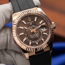 ROLEX Sky-Dweller 42mm Chocolate Dial Everose...