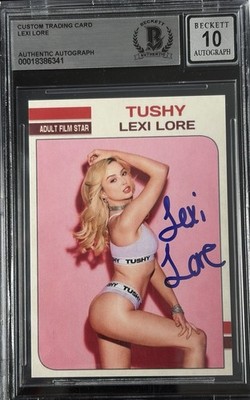 Lexi Lore Signed Custom Trading Card BAS Beckett Witness COA Autograph Grade 10