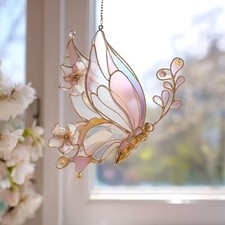 Pastel Butterfly Acrylic Suncatcher for Window Decor