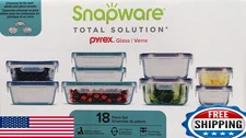 Snapware 18-piece Pyrex Glass Food Storage Set (Purple & Blue)