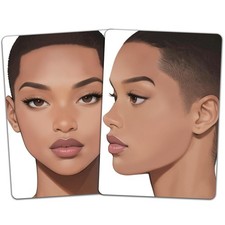 Face Painting Practice Board A4 Reusable Makeup Template Stage Tool 2 PCS