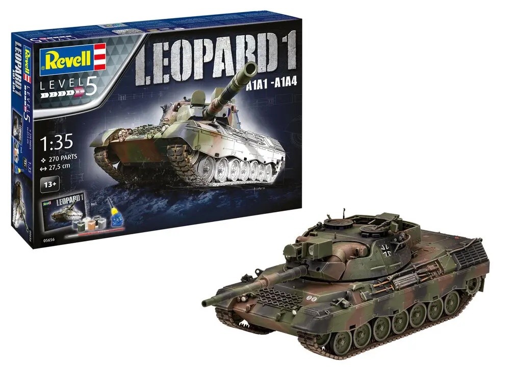 Revell Gift Set Leopard 1 A1A1-A1A4 German Tank Model Kit 1:35 05656
