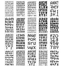 20 Pcs Letter Stencil Kit Planner Stencils Templates Journal Stencils Reusabl...