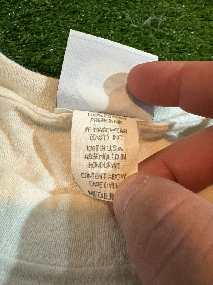 Camisa Vintage Final Four Hombre Pequeña Blanca Y2K Manga Corta Carolina del Norte 23 Foto 3 de 4