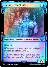 MTG SILVER FOIL Saruman the White - The Lord of the Rings 518
