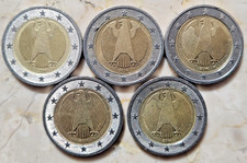 Germany 2 Euro 2014 Complete A,D,G,F,J in Capsule, Rare