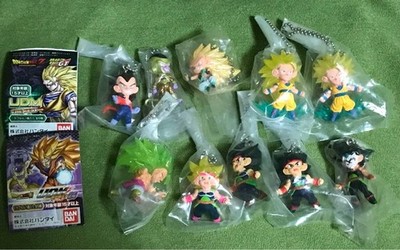 Dragon Ball Keychain UDM Bardock Broly Son Goku Gotenks Vegeta Set Lot of 10