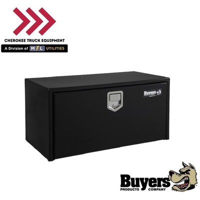 Buyers Products 1703103, 14x16x30'' Black Steel Truck Box, Paddle Latch