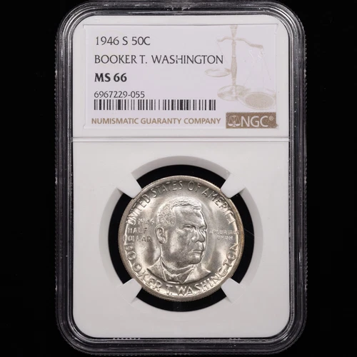1946-S Booker T. Washington Half Dollar 50c - NGC GRADED MS66
