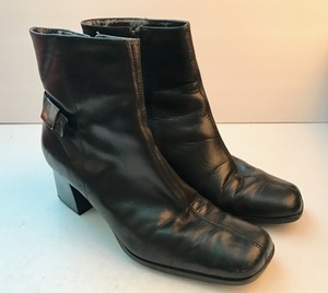 unisa black leather ankle boots