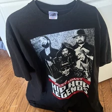 Vintage 00's Shaka Wear West Coast Hip Hop Legend Rappers Graphic Tee Size 3XL