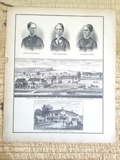 MISSES GOLDEN,LITTLE FALLS&AB FINSTER.1879 HERKIMER CO,NY 13.7"x11.5" ART PRINT