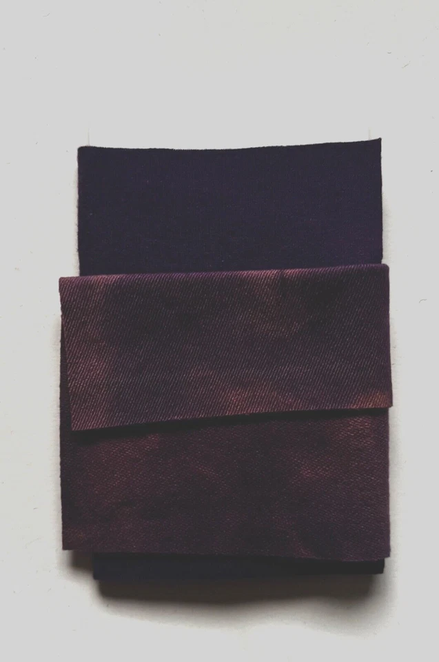 Lana teñida a mano - aplique/alfombra/gancho (2) 7" x 10" tamaño proyecto púrpura 1 Foto 2 de 3