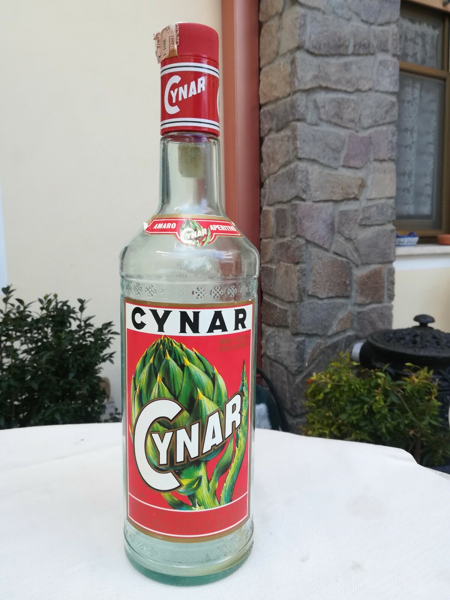 CYNAR AMARO 1LT BOTTIGLIA VUOTA '80 VINTAGE COLLEZIONE/lampade