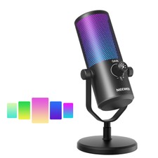 Neewer Usb Gaming Microphone Cardioid Condenser Mic With Rgb Light Effect