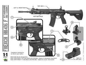 HK416 CNC métal rabattable rail avant machine viseur viseur accessoire