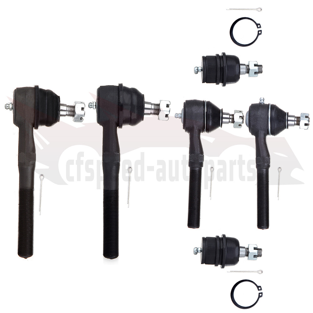 6pcs Front Lower Ball Joints & Tie Rod Ends for 1997-2002 Ford Expedition