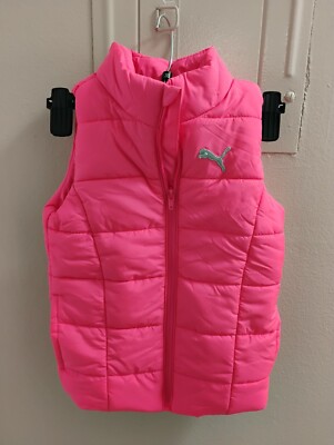 puffy jacket puma pink for girl sise 5-6