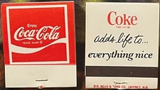Vintage 1970s Coca Cola Matchbook, Coke Adds Life to Everything Nice, Unused