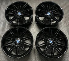 Genuine BMW MV4 19" Alloy Wheels: GLOSS BLACK E90 E91 E92 E93  **REFURBISHED**