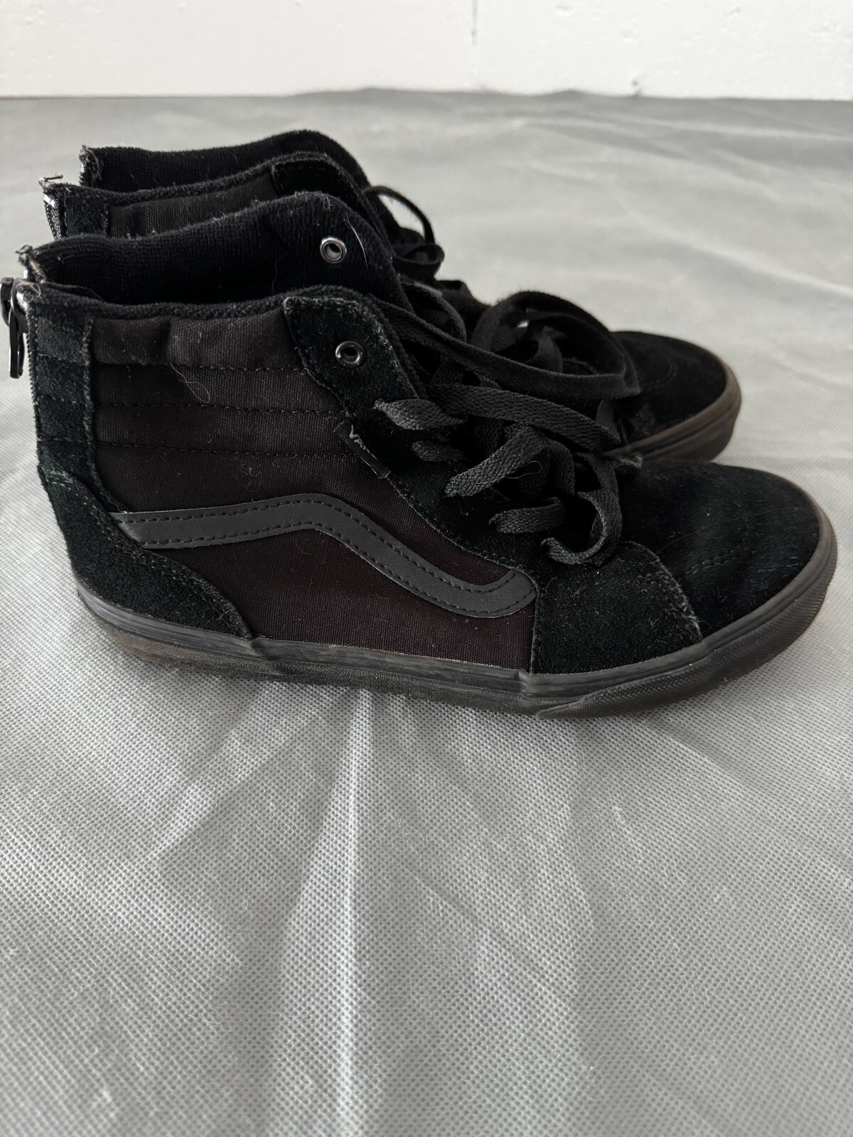 Vans Sk8-hi Zip Velvet Big Kids Style Size Black